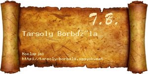 Tarsoly Borbála névjegykártya